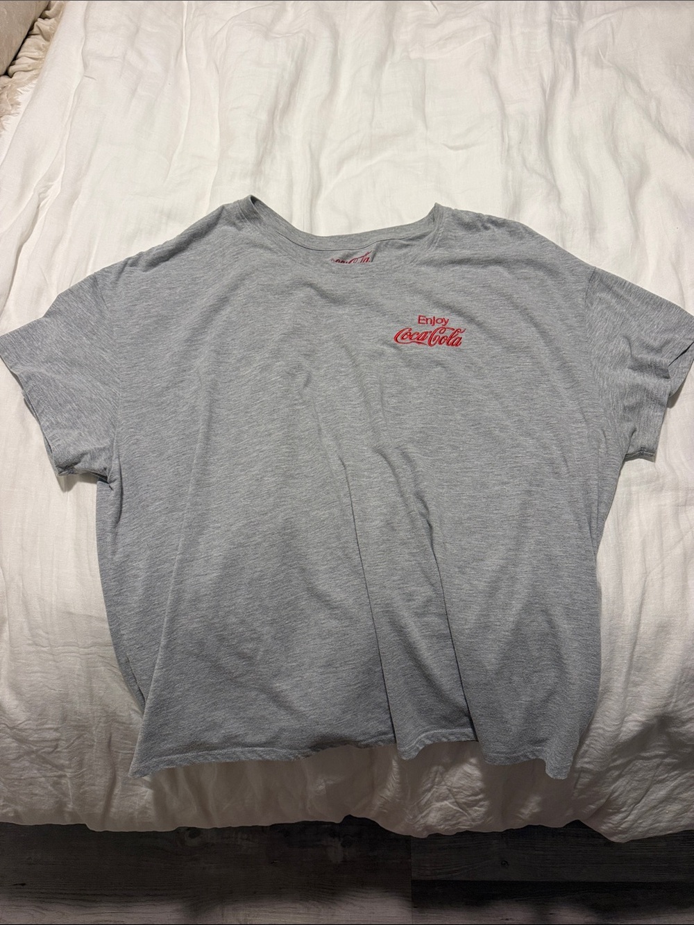 Enjoy coca-cola grey short sleeve shirt